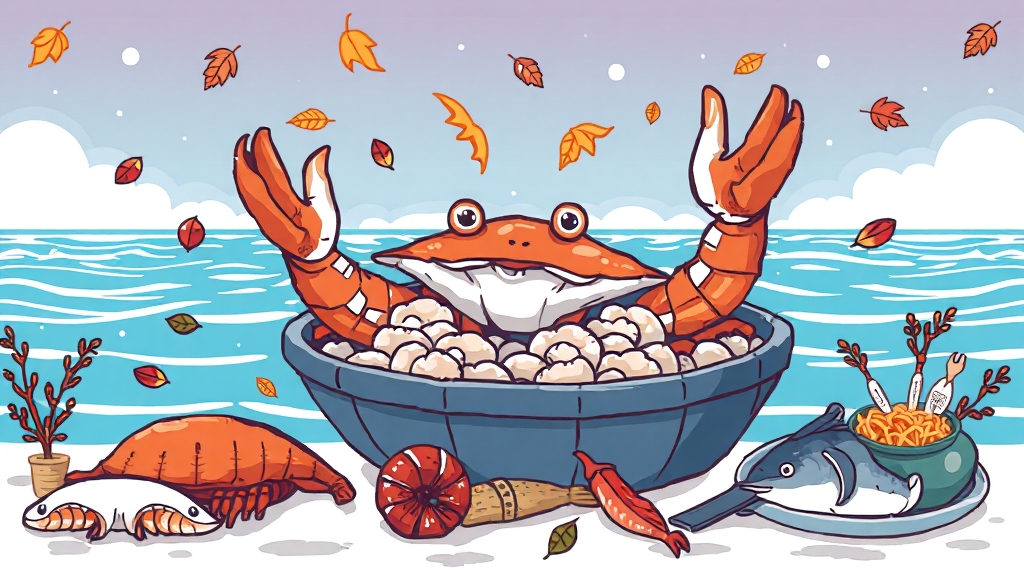 수협 쇼핑 제철 수산물 할인전 (cartoon 스타일)