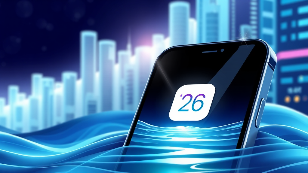 iOS 26.2 RC 버전 개요 (illustration 스타일)