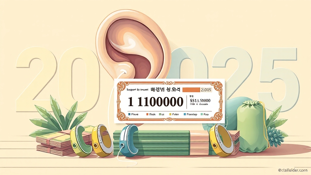 보청기 지원 금액 및 소득 기준 (illustration 스타일)