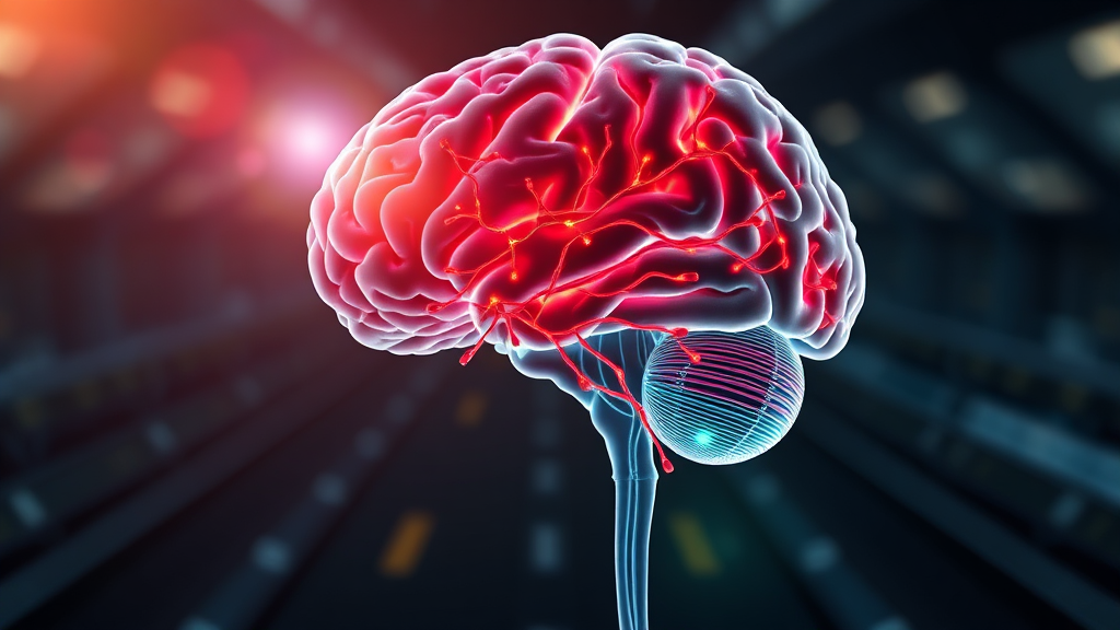 경동맥, 뇌 건강의 핵심 통로 (realistic 스타일)