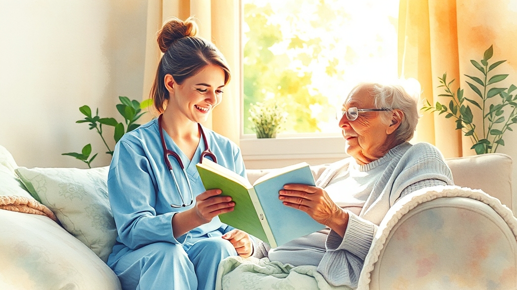 요양보호사, 어떤 일을 할까요? (watercolor 스타일)