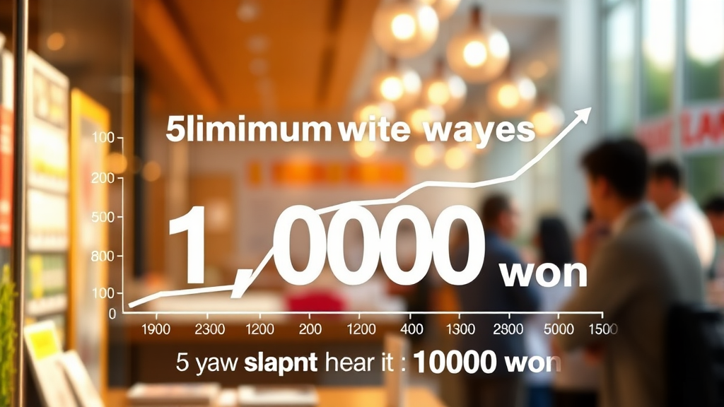 최근 5년간 최저임금 흐름 (realistic 스타일)