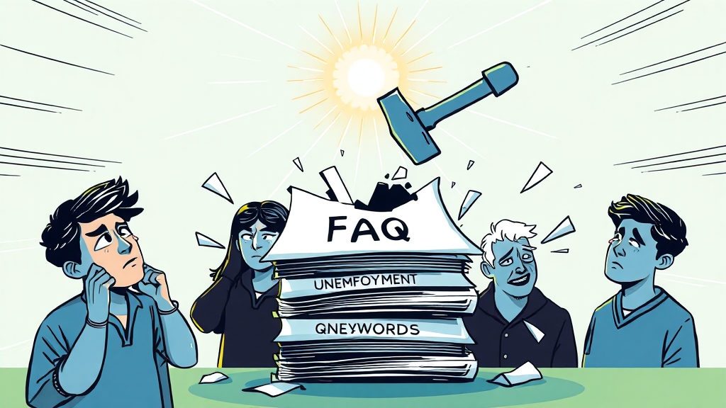 실업급여 관련 FAQ (illustration 스타일)