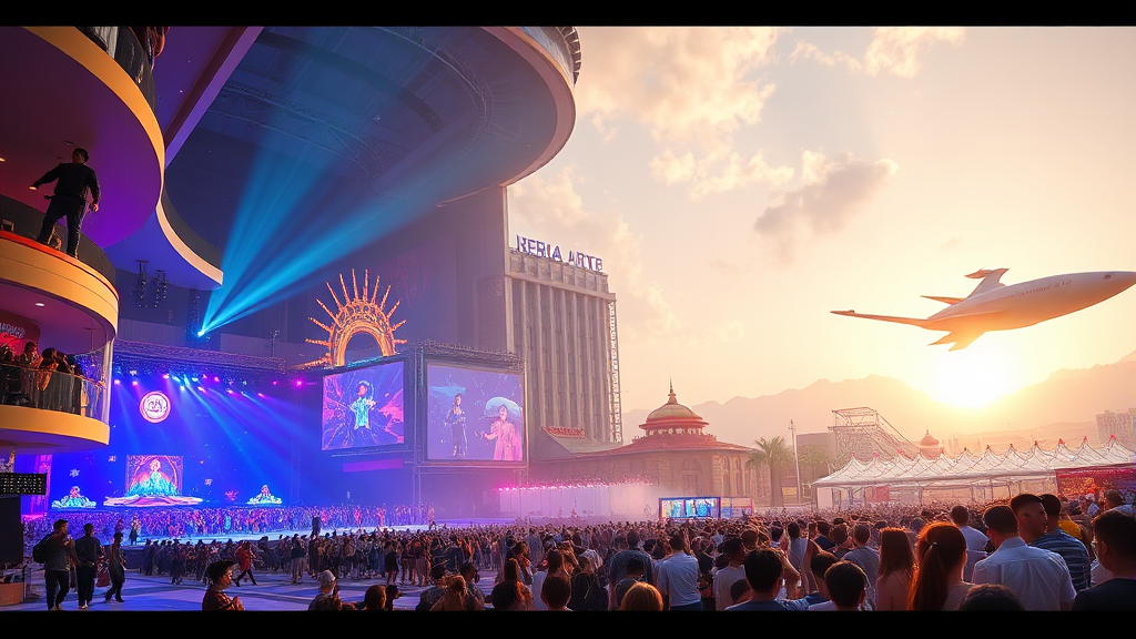 인스파이어 리조트: 즐길 거리 가득한 복합 엔터테인먼트 공간 (realistic 스타일)