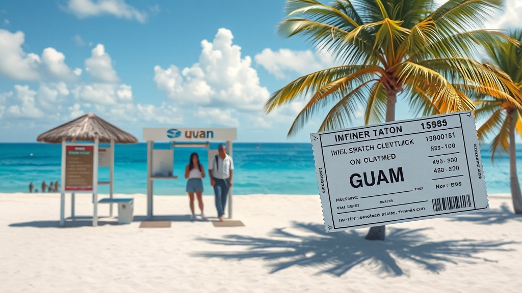 괌 입국 절차 및 공항 정보 (realistic 스타일)