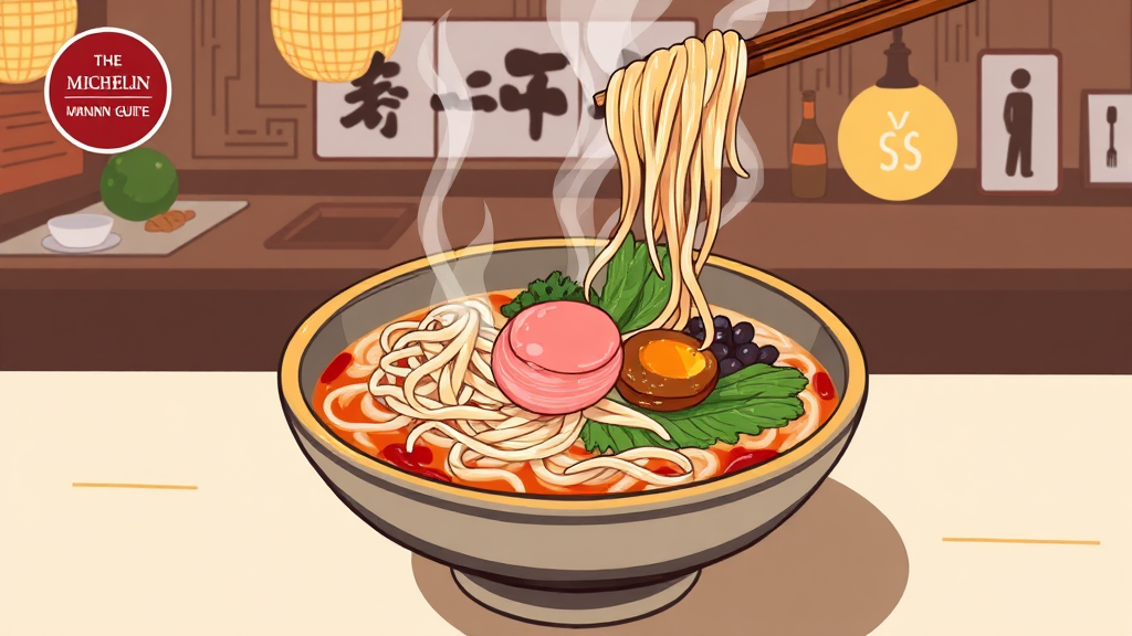 미쉐린 가이드 맛집 탐방 (illustration 스타일)