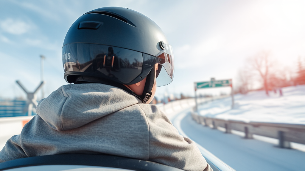 루지, 어떻게 타야 안전할까? (watercolor 스타일)