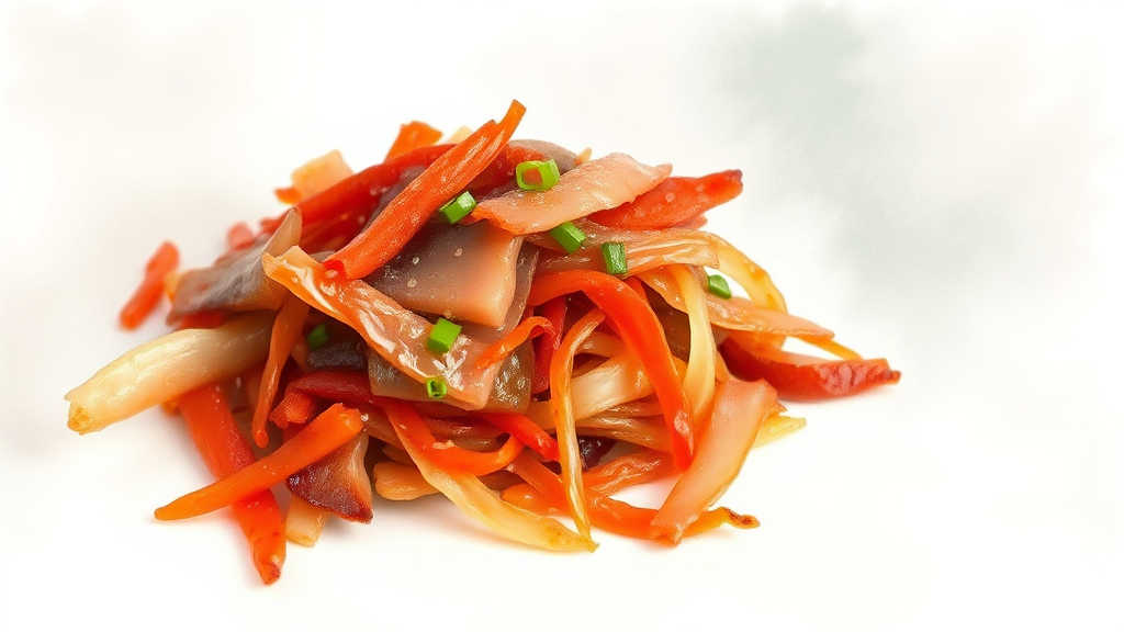 김치 맛 조절 꿀팁 (watercolor 스타일)