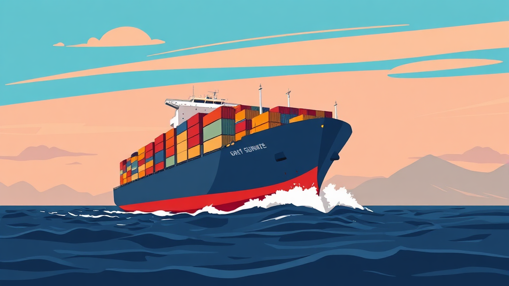 중동 전쟁, 글로벌 물류망을 흔들다 (cartoon 스타일)