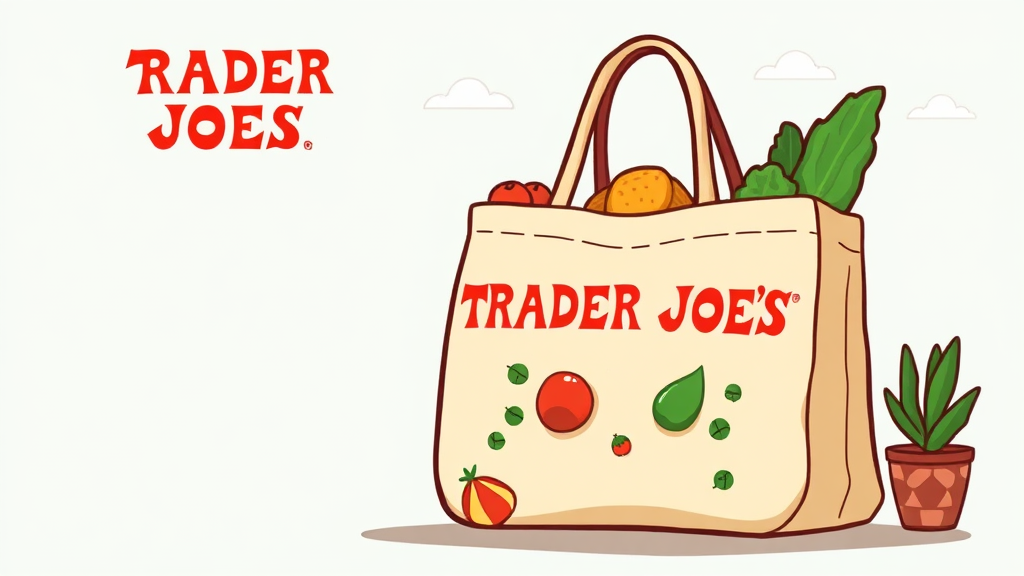 트레이더 조 에코백, 왜 이렇게 인기일까? (cartoon 스타일)