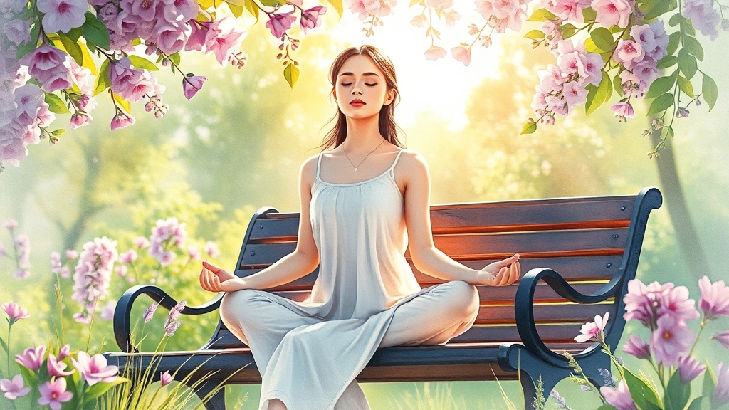 스트레스 관리, 당뇨 예방의 핵심 (watercolor 스타일)