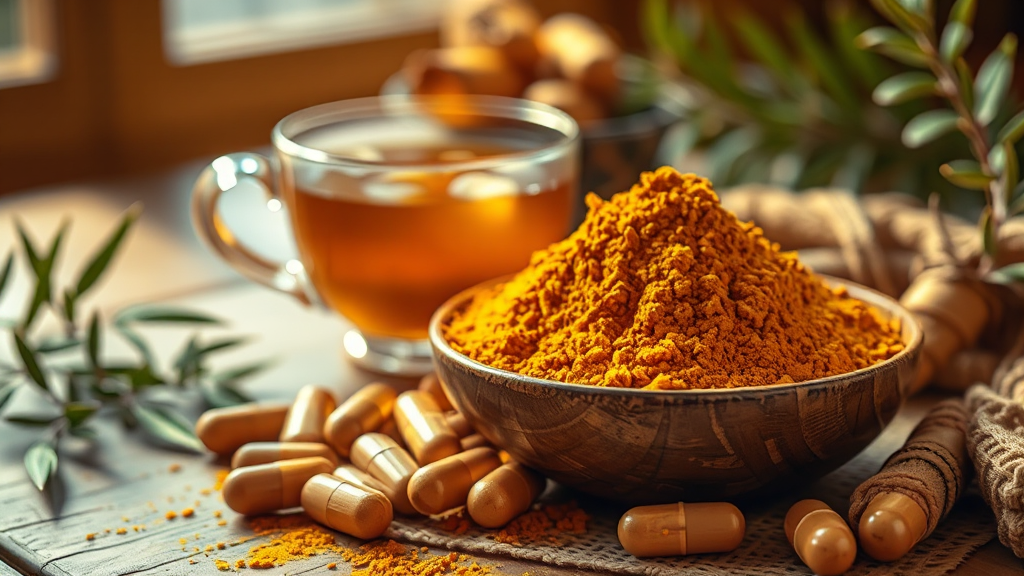 강황 제품 선택 가이드 (realistic 스타일)