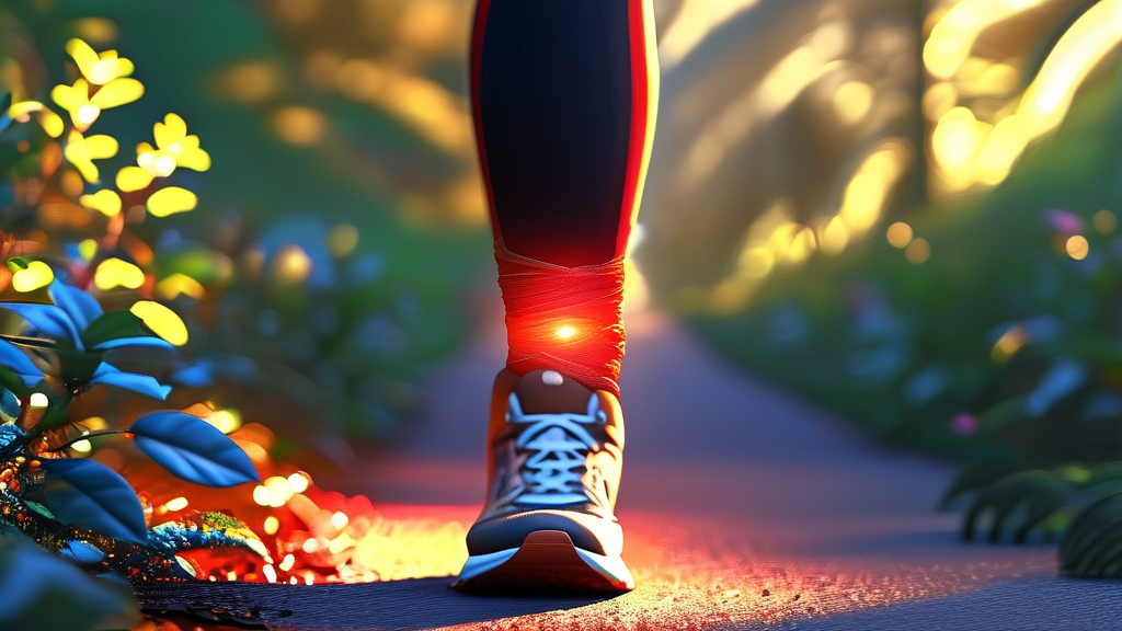 아침 첫걸음의 고통, 족저근막염의 주요 증상 (realistic 스타일)