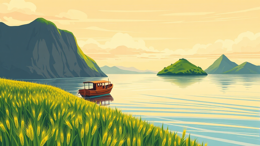 가파도 배편 예약, 현장 발권 및 승선 절차 알아보기 (illustration 스타일)