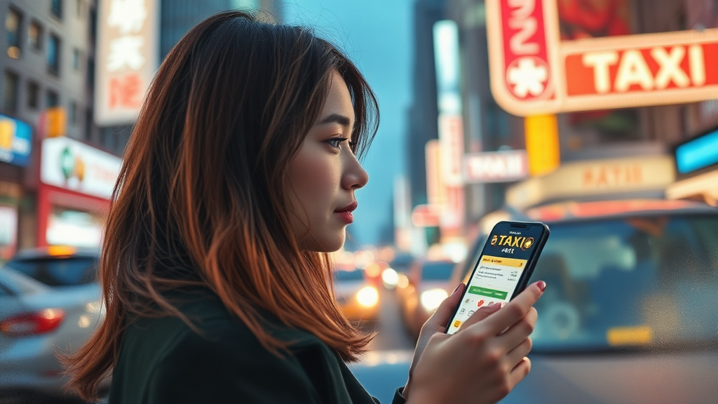 택시비 절약, 똑똑하게! (watercolor 스타일)