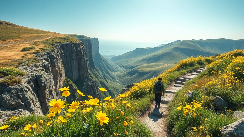 부안 채석강 & 변산마실길: 신비로운 해안 절경과 트레킹 (realistic 스타일)