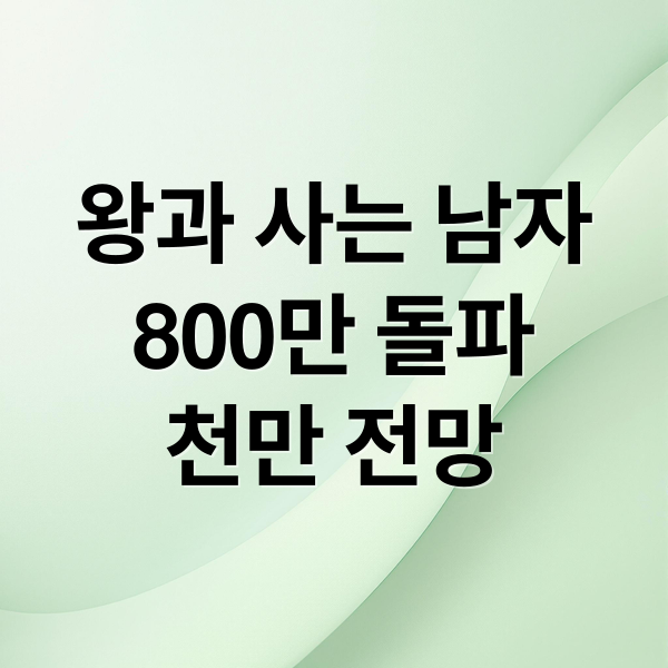 영화 왕과 사는 남자 800만 돌파 메인 이미지