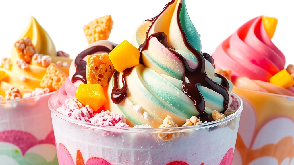 팥빙수 vs 젤라또 파르페, 뭐가 다를까? (popart 스타일)