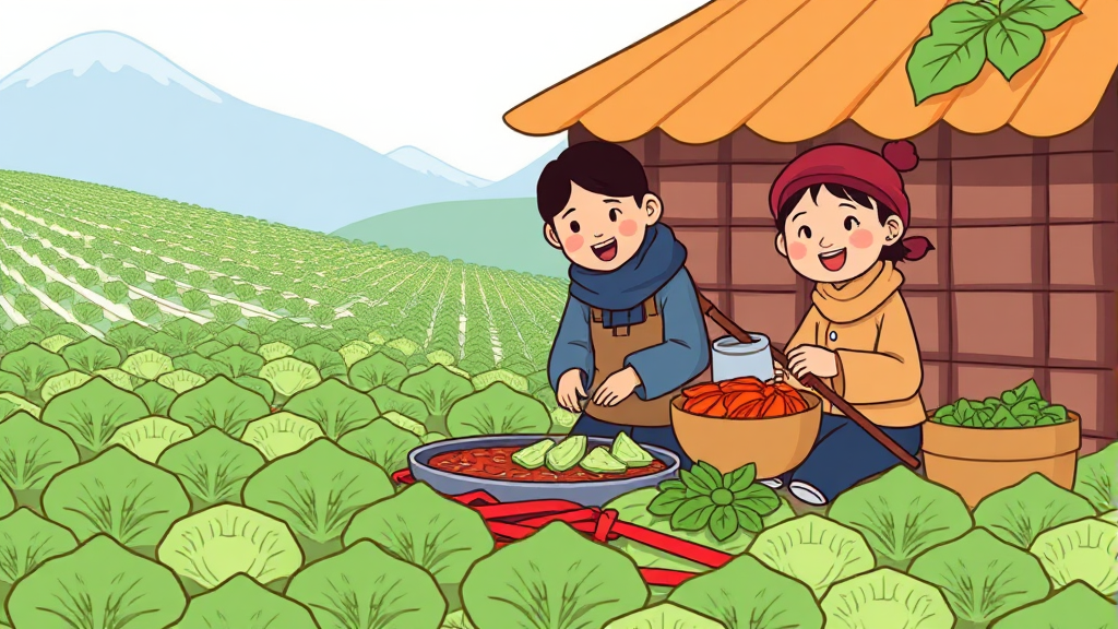 김장 비용 절감 핵심 전략 (cartoon 스타일)