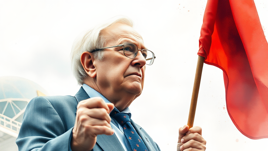 워런 버핏의 정치 및 경제 견해 (watercolor 스타일)