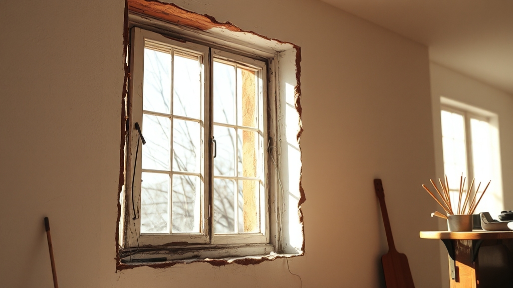 샷시 시공 과정 및 주의사항 (realistic 스타일)