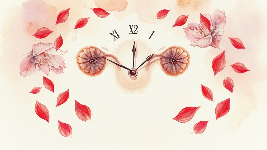 난소 기능 저하, 원인과 증상은? (watercolor 스타일)