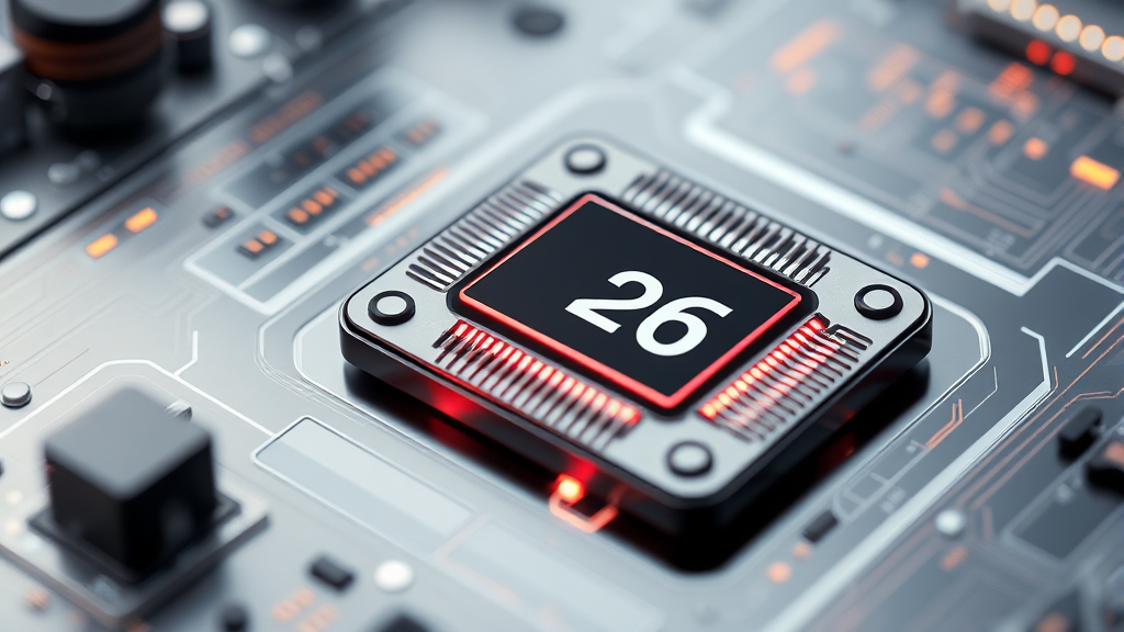 갤럭시 S26 하드웨어 사양: 칩셋, 성능, 배터리 (realistic 스타일)