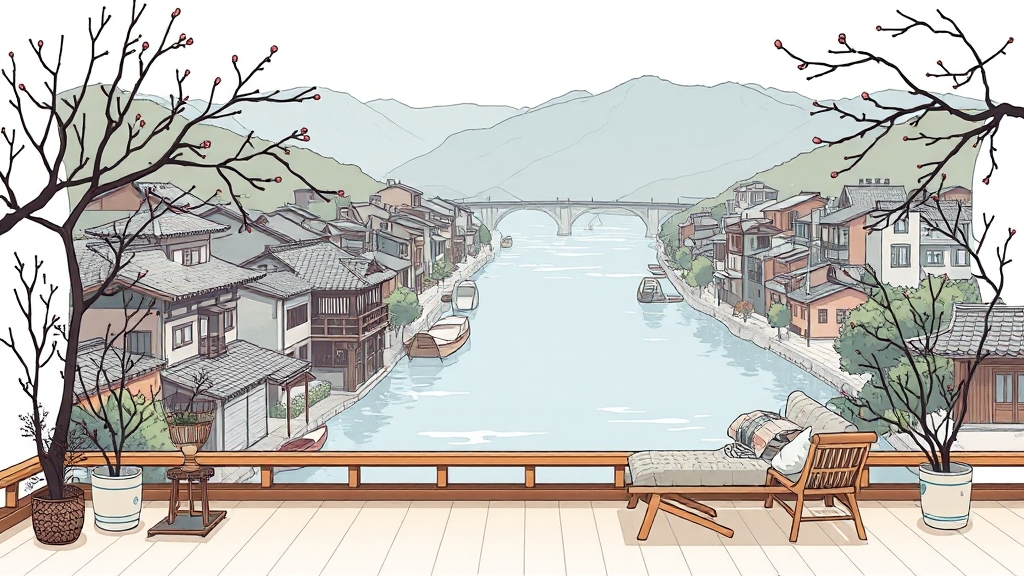 숙소 정보 및 후기 (illustration 스타일)