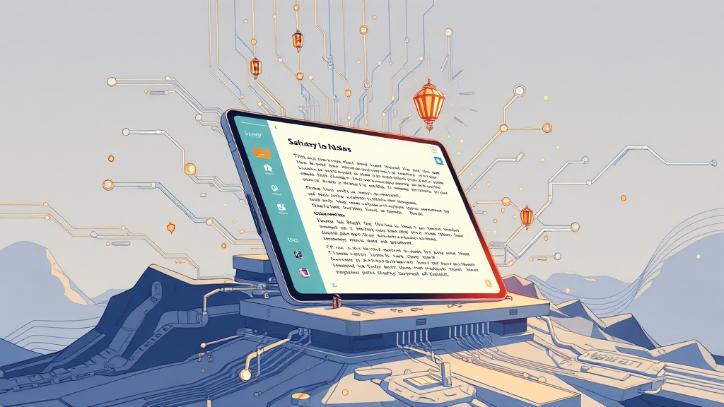 강력한 성능: 칩셋 및 AI 기능 (illustration 스타일)