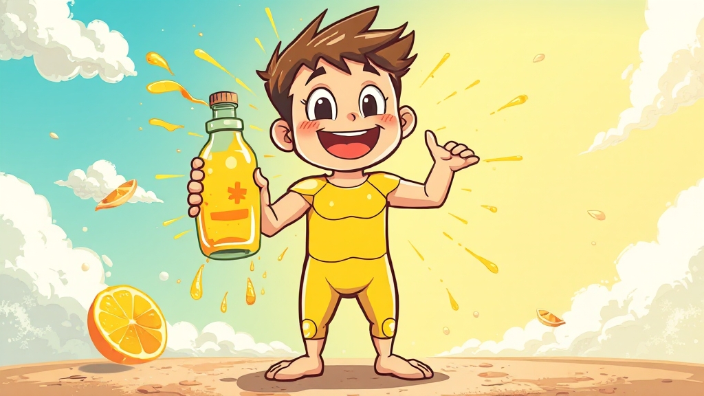 깔라만시의 놀라운 영양 성분 (cartoon 스타일)