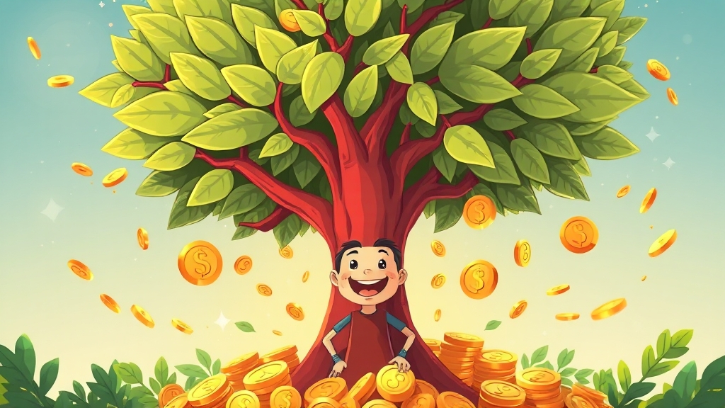 돈나무 참여 방법 & 리워드 가이드 (cartoon 스타일)