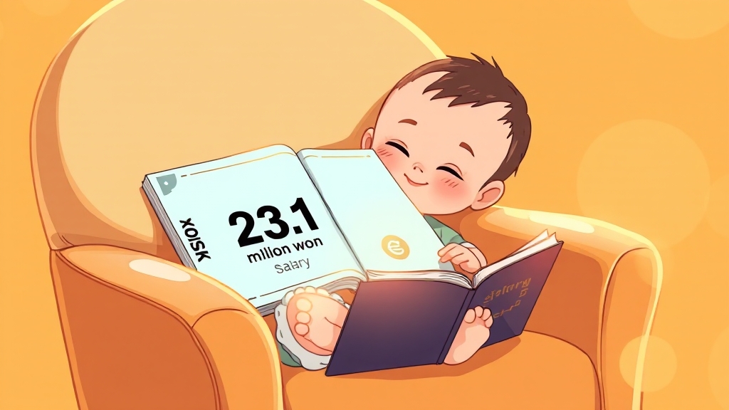 2025년 육아휴직 급여 상세 내역 (cartoon 스타일)