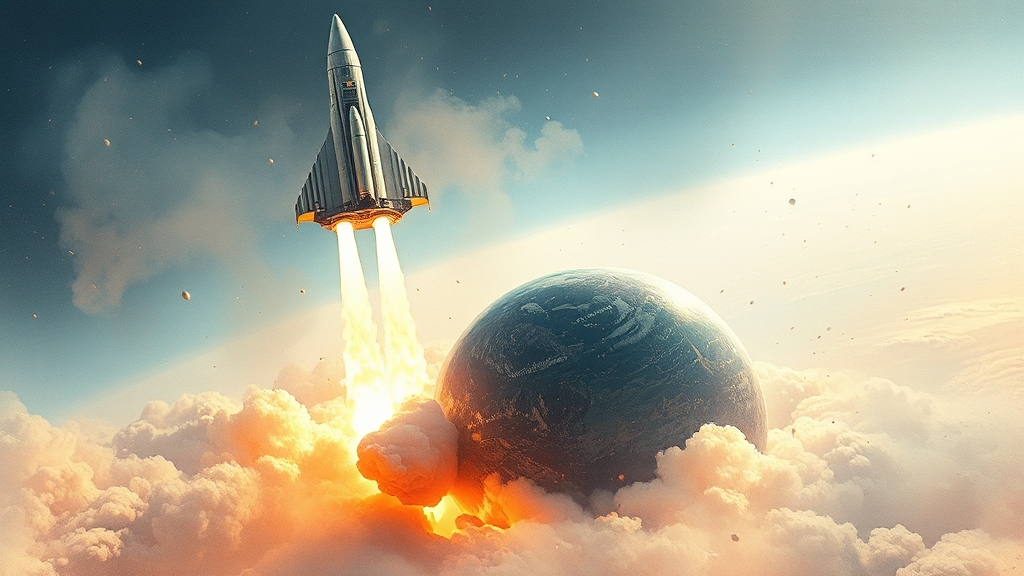 스타십의 환경적, 국제적 영향 (watercolor 스타일)