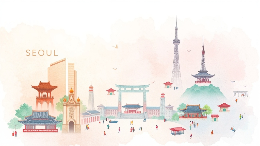 서울 지도, 어디에 쓸까? (watercolor 스타일)