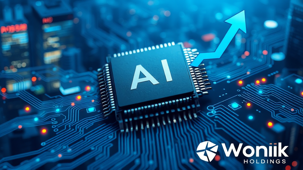 반도체 시장 전망과 성장 동력 (realistic 스타일)