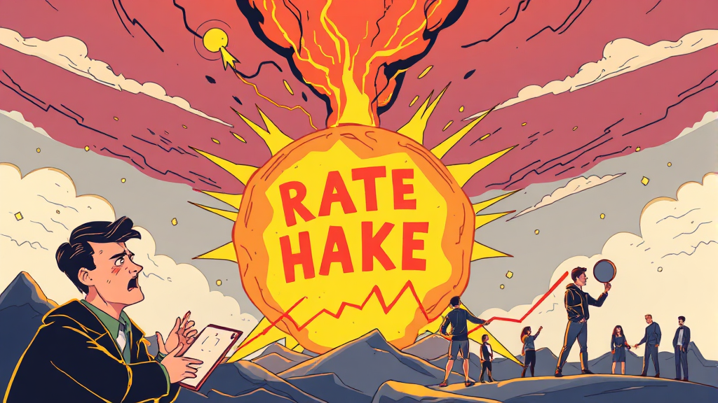 변동 금리 대출 위험성 및 관리 (illustration 스타일)