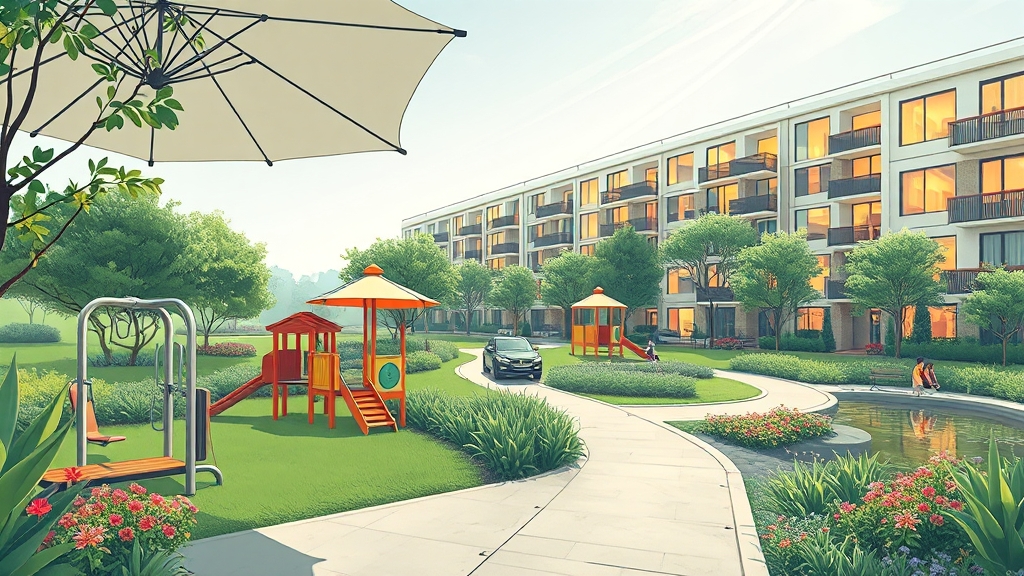 단지 내 특별한 시설은? (illustration 스타일)