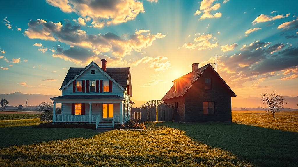 꿈속 집의 의미: 긍정적/부정적 측면 (realistic 스타일)