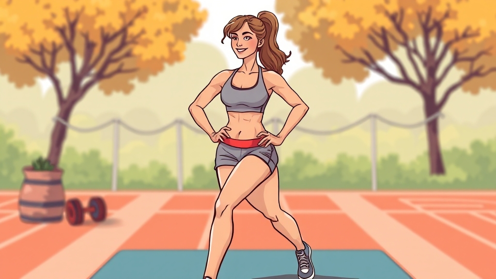 시너지 효과: 함께 하면 좋은 체형 관리법! (cartoon 스타일)