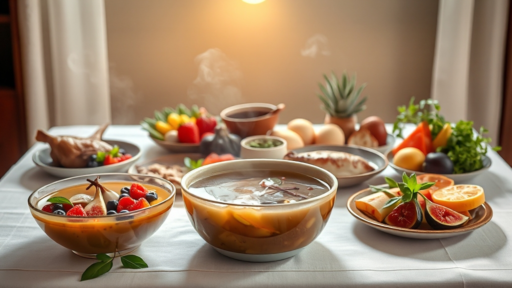 체질별 맞춤 보양식 (realistic 스타일)