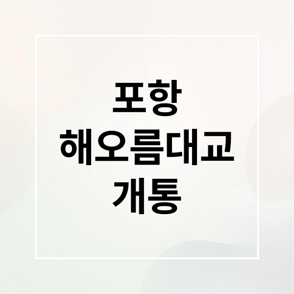 포항
해오름대교
개통 (포항 해오름대교 개통 송도 영일대 3분)