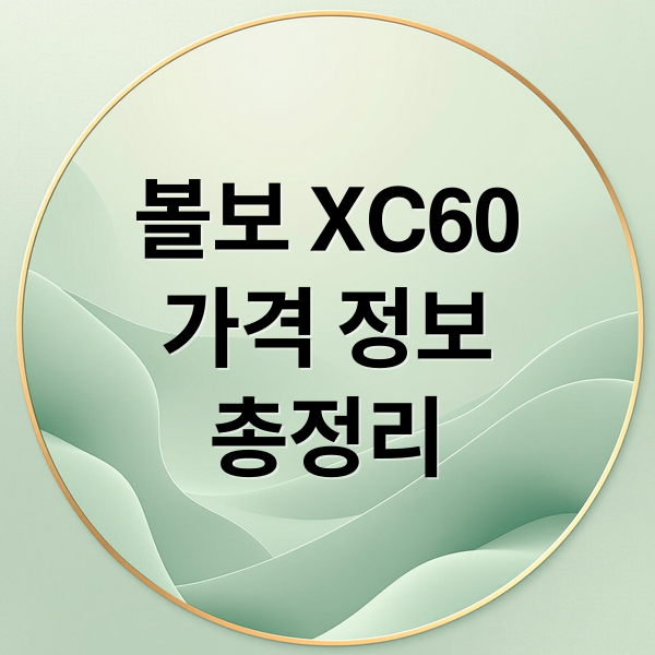 볼보 XC60
가격 정보
총정리 (볼보 XC60 가격)