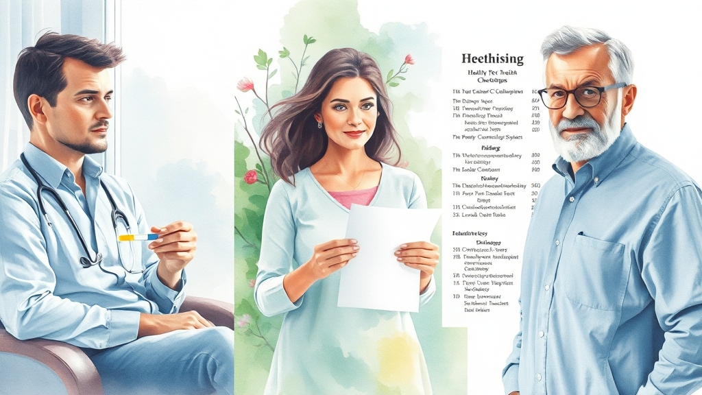 연령별 맞춤 검진의 중요성 (watercolor 스타일)