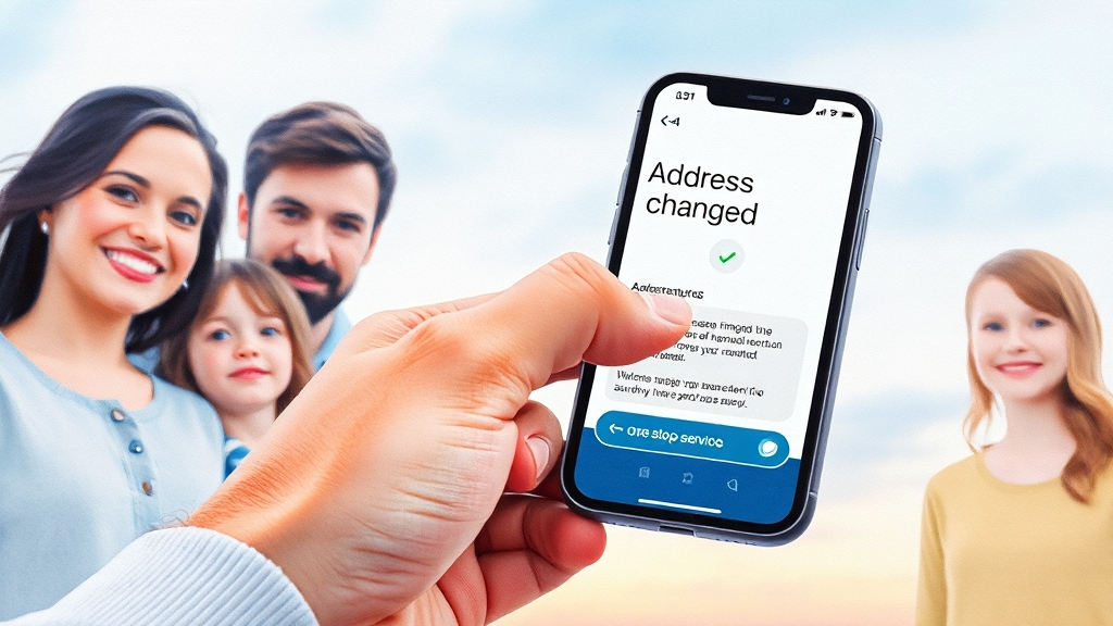 핸드폰으로 전입신고, 가능할까요? (watercolor 스타일)