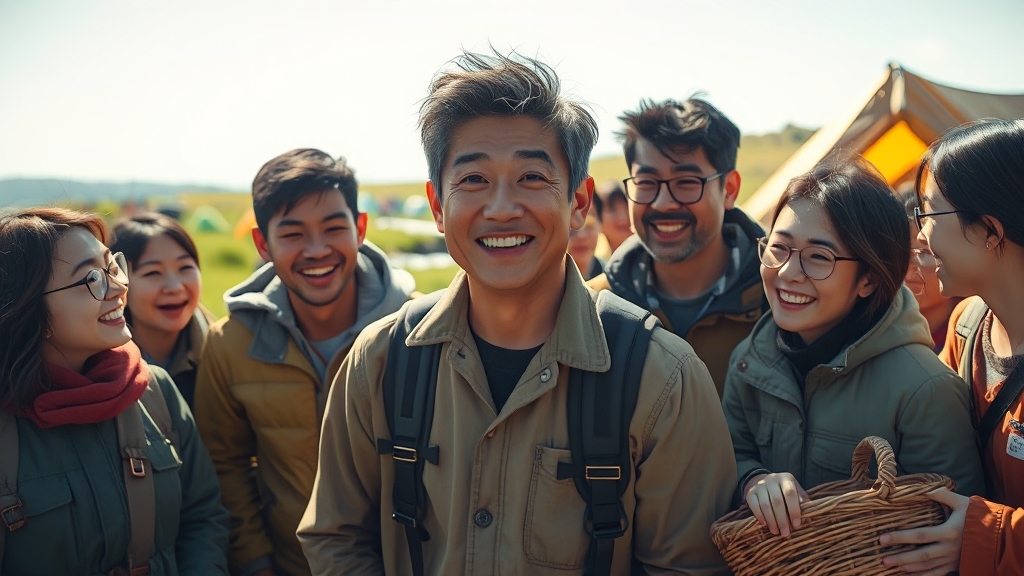 유재석 캠프 제작 배경 (realistic 스타일)