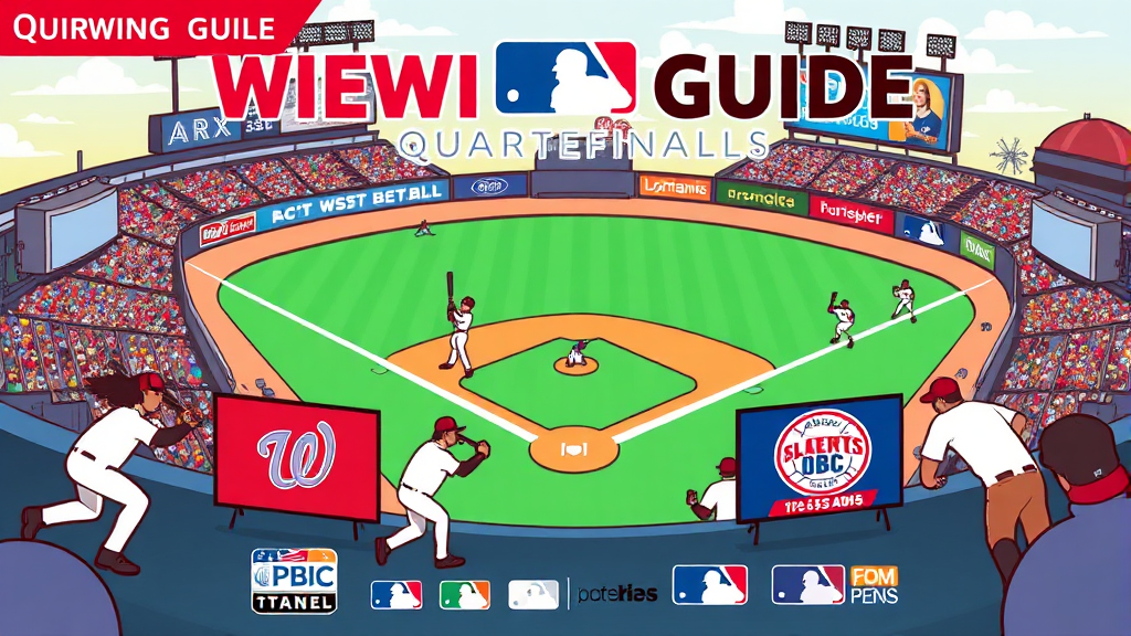 WBC 8강 중계 채널 및 시청 가이드 (cartoon 스타일)