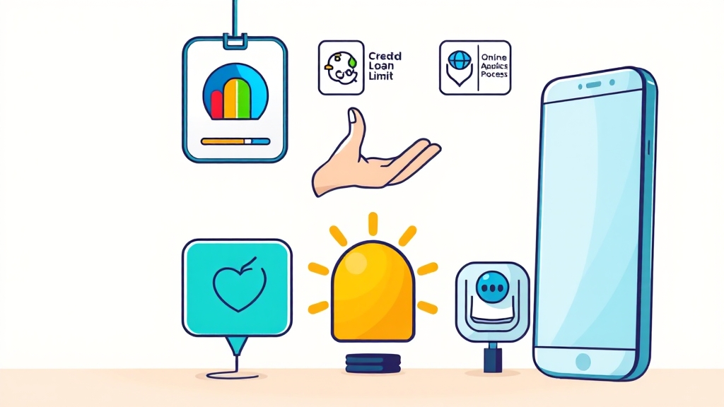 신청 조건 및 대출 한도 (cartoon 스타일)