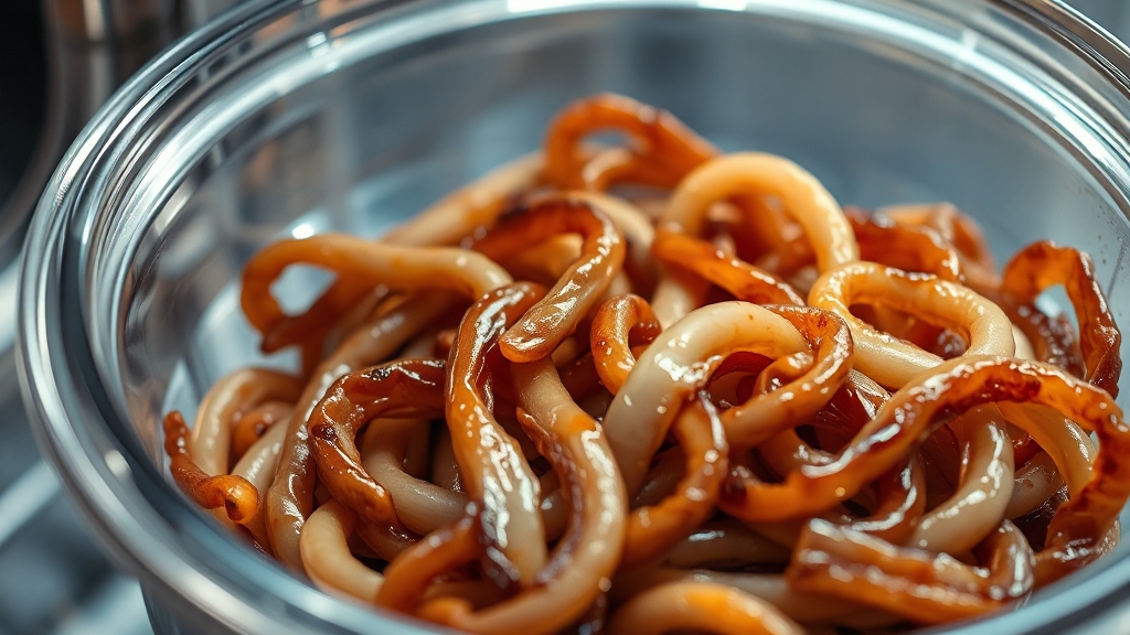 진미채볶음 보관법 (realistic 스타일)