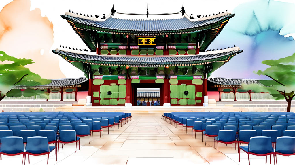 현장 관람 완벽 가이드: 좌석, 입장 시간, 교통 통제 (watercolor 스타일)