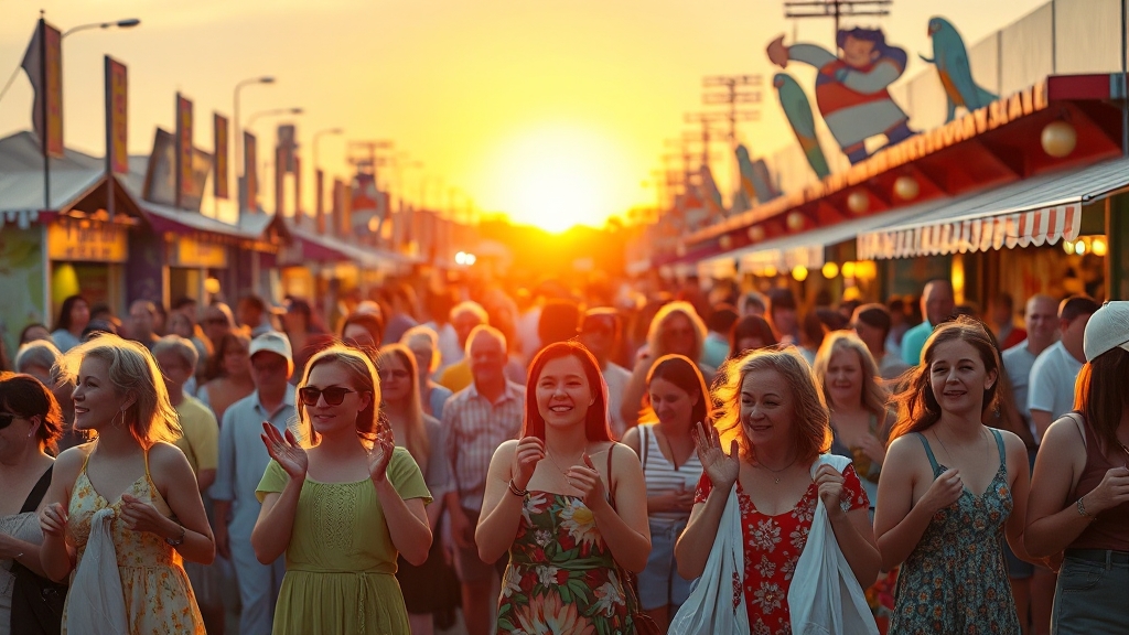 축제 꿀팁 및 현장 정보 (realistic 스타일)